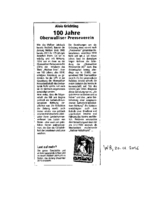 100 Jahre Oberwalliser Presseverein