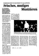 Frisches, mutiges Musizieren