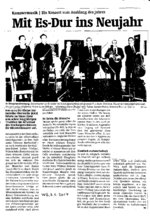 Mit Es-Dur ins Neujahr