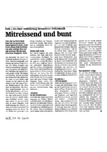 Mitreissend und bunt