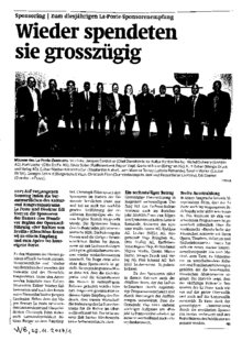 Wieder spendeten sie grosszügig