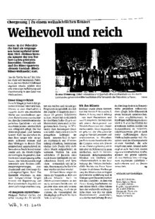 Weihevoll und reich