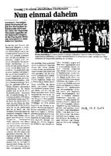 Nun einmal daheim