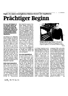 Prächtiger Beginn