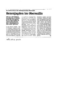 Hexenjagden im Oberwallis