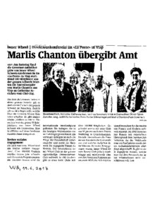 Marlis Chanton übergibt Amt