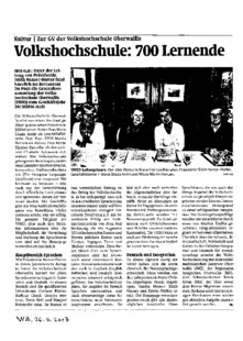 Volkshochschule: 700 Lernende