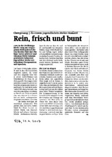 Rein, frisch und bunt