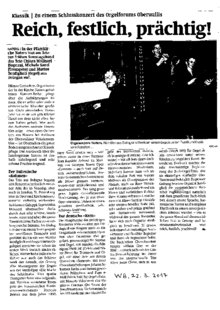 Reich, festlich, prächtig !