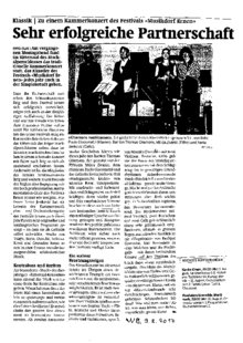 Sehr erfolgreiche Partnerschaft