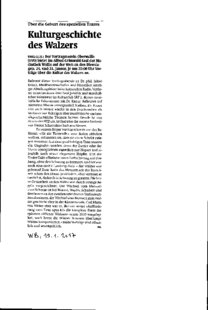 Kulturgeschichte des Walzers