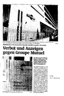 Verbot und Anzeigen gegen Groupe Mutuel
