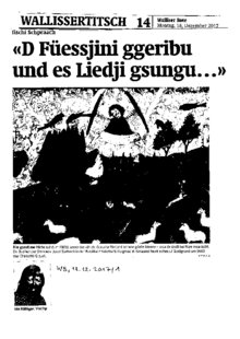 D Füessjini ggeribu und es Liedji gsungu. . ..