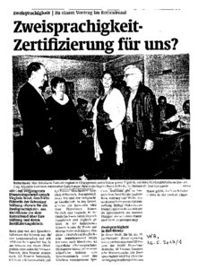 Zweisprachigkeit-Zertifizierung für uns ?