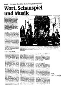 Wort, Schauspiel und Musik