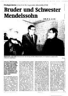 Bruder und Schwester Mendelssohn