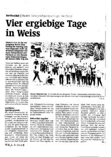 Vier ergiebige Tage in Weiss