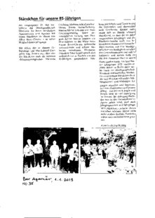 Ständchen für unsere 85-Jährigen