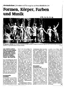 Formen,Körper, Farben und Musik