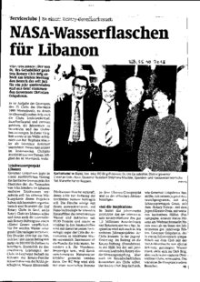 NASA-Wasserflaschen für Libanon
