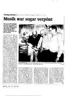 Musik war sogar verpönt