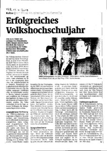 Erfolgreiches Volkshochschuljahr