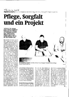 Pflege, Sorgfalt und ein Projekt