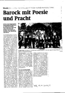 Barock mit Poesie und Pracht