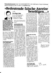 Bedeutende falsche Anreize beseitigen. . .