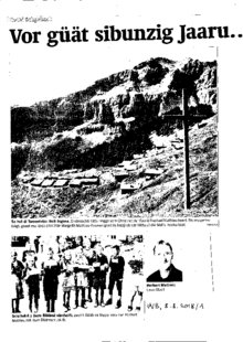 Vor güät sibunzig Jaaru. . .