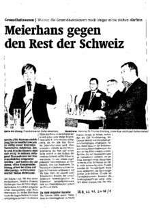 Meierhans gegen den Rest der Schweiz