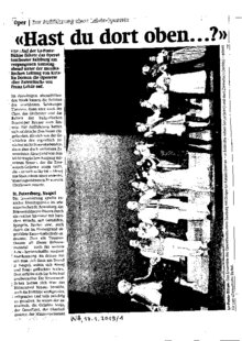 Hast du dort oben. . .?