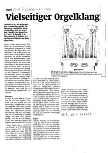 Vielseitiger Orgelklang