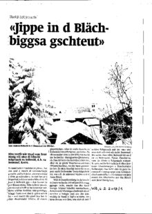 Jippe in d Blächbiggsa gschteut