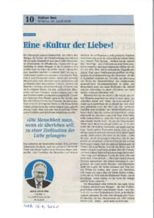 Eine "Kultur der Liebe" !