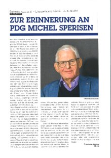 Zur Erinnerung an PDG Michel Sperisen