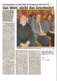 Das Wort, nicht das Geschwätz!