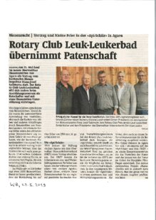 Rotary Club Leuk-Leukerbad übernimmt Patenschaft