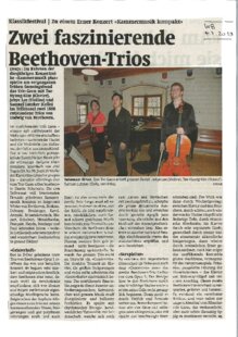 Zwei faszinierende Beethoven-Trios