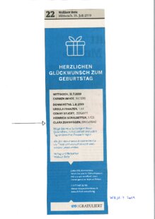 Herzliche Glückwünsche zum Geburtstag