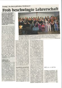 Froh beschwingte Lehrerschaft