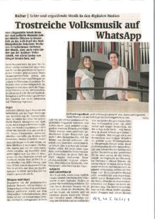 Trostreiche Volksmusik auf WhatsApp