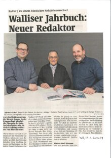 Walliser Jahrbuch: Neuer Redaktor