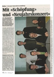 Mit  Schöpfung und Neujahrskonzert