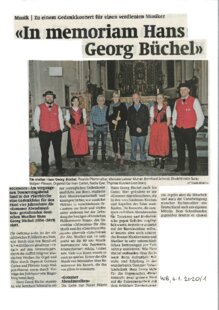 In memoriam Hans Georg Büchel