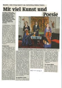 Mit viel Kunst und Poesie