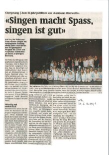 Singen macht Spass, singen ist gut