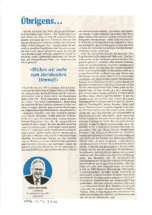 ÜBRIGENS: Blicken wir mehr zum sternbesäten Himmel!