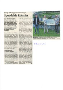 Spendable Rotarier / Hilfsprojekte für Fr. 25 000