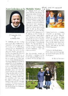 Sr. Mathilde Matter, Agarn